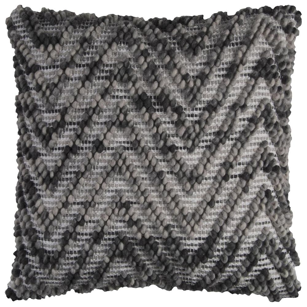 Rizzy Home 20" x 20" Chevron Down Pillow in Gray, , large