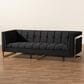 Baxton Studio Ambra Stationary Sofa in Black Velvet, , large