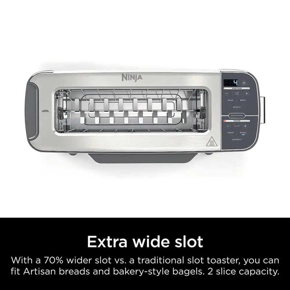 Ninja Ninja Foodi 2-In-1 Flip Toaster in Stainless Steel, , large