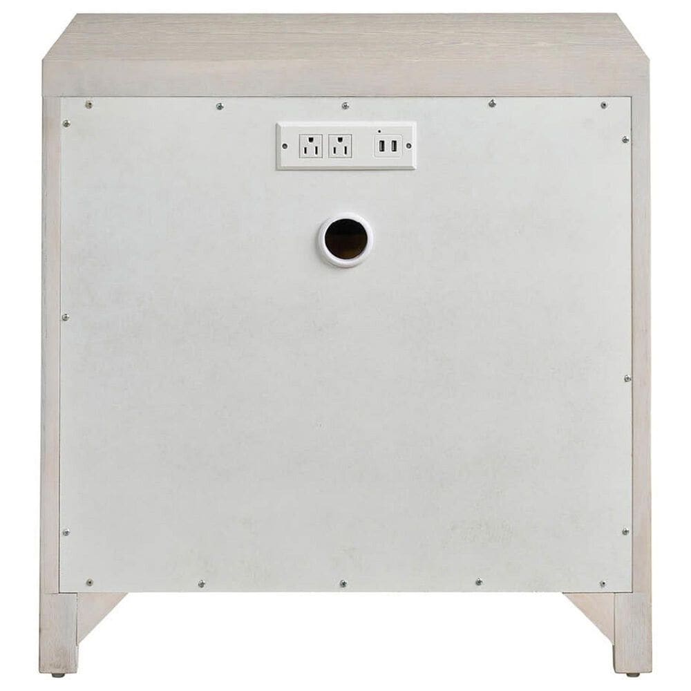 Universal Furniture Avaline Carmen 3 Drawer Nightstand in White Oak with AC and USB Port, , large