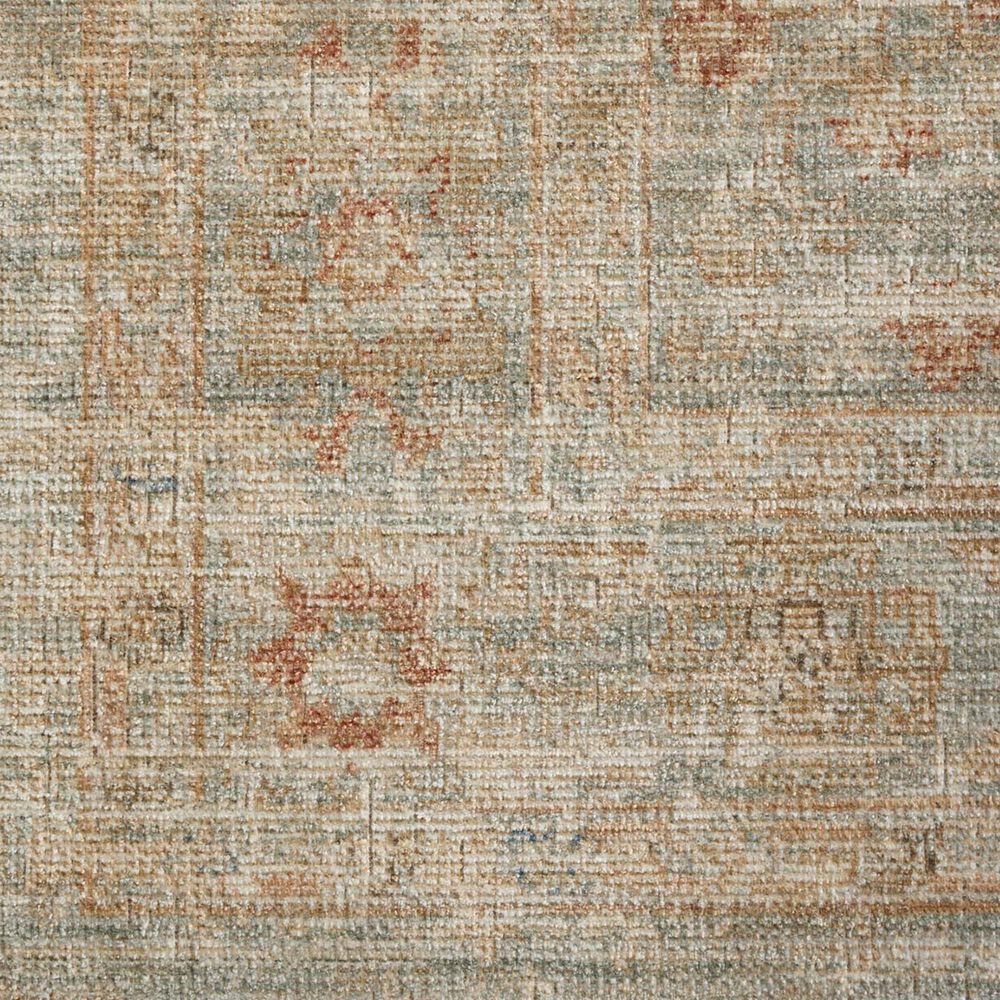 Loloi Heritage 6&#39; x 9&#39; Aqua and Terracotta Area Rug, , large