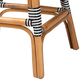 Baxton Studio Genica Counter Stool with Two-Tone Black and White Weaving in Natural Rattan (Set of 2), , large