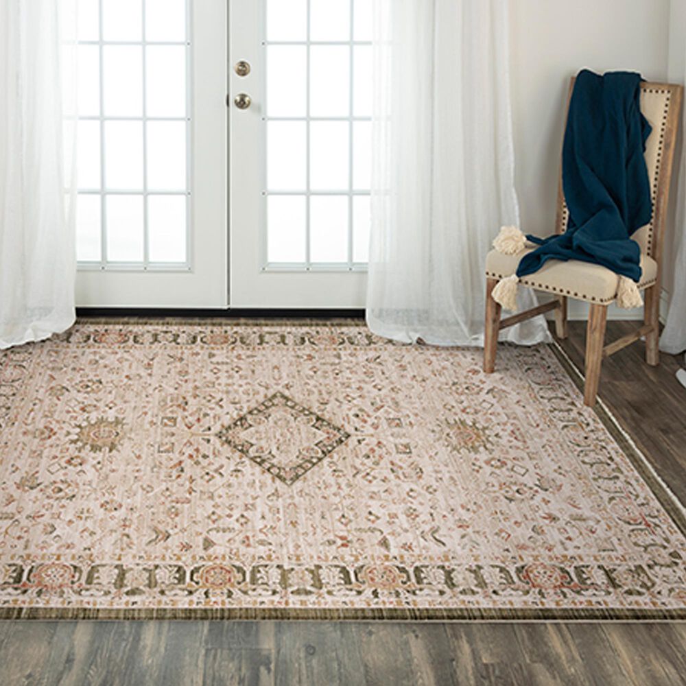 RIZZY Iconic Oriental 3&#39;11&quot; x 5&#39;6&quot; Neutral, Brown and Green Area Rug, , large