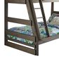 Rusticvale Twin over Full Bunkbed in Driftwood Grey, , large