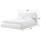 Urban Home Elena Uph Queen Upholstered Bed in Vanilla, , large