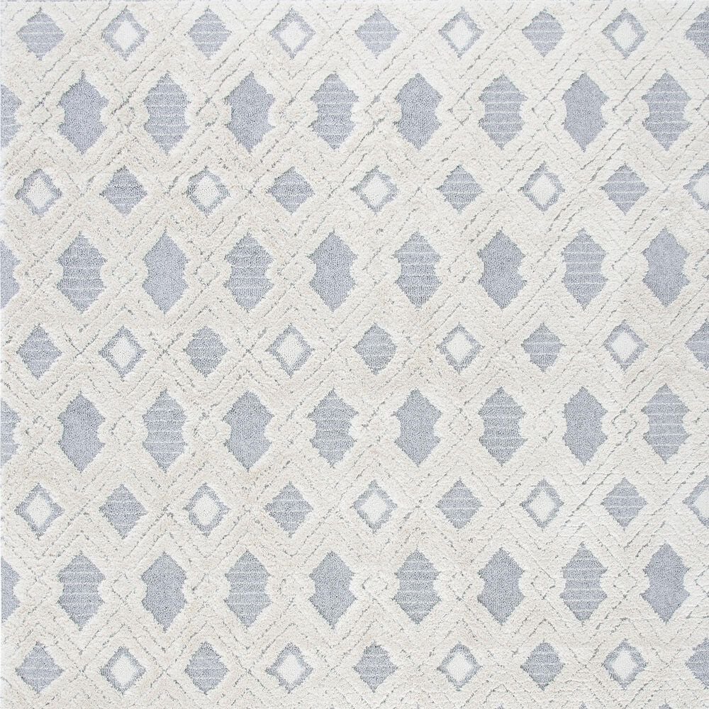 Safavieh Martha Stewart Lucia Shag MSR0728A 8&#39; x 10&#39; White and Light Grey Area Rug, , large