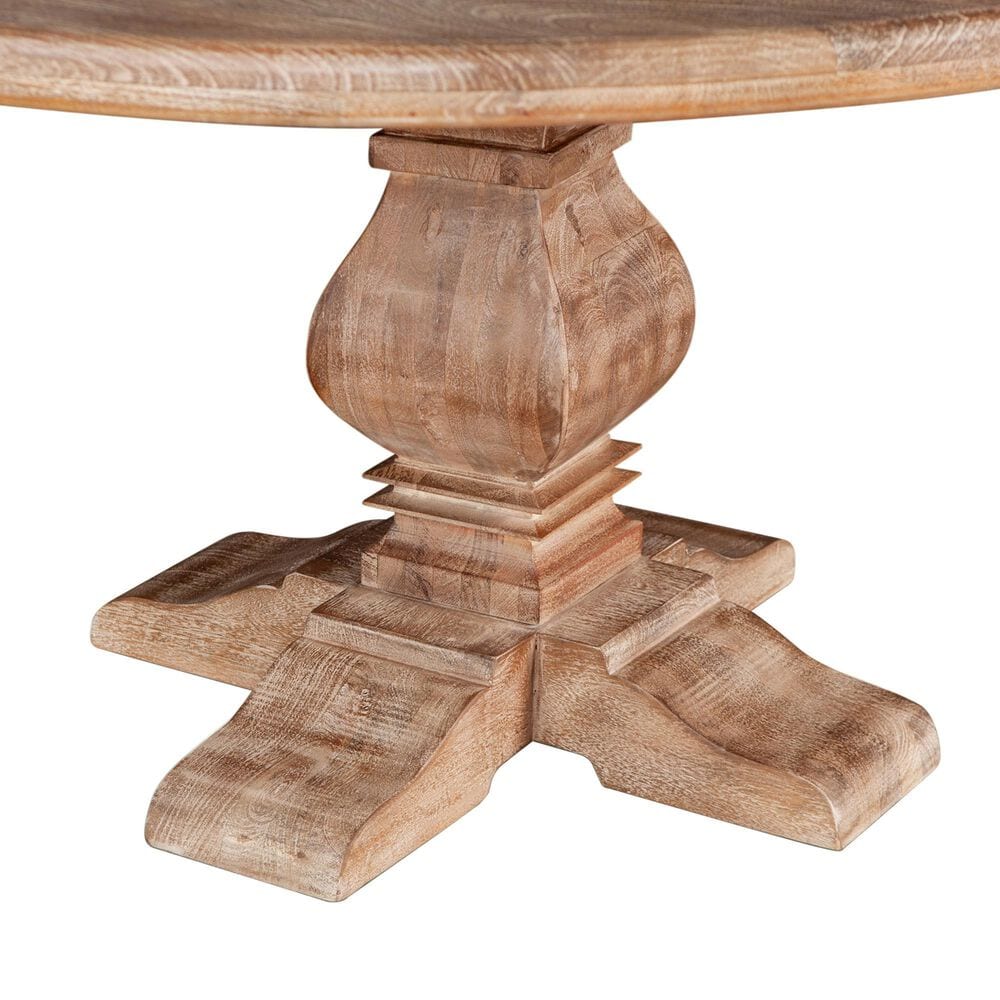 Home Trends &amp; Design San Rafael 60" Round Dining Table in Antique Oak - Table Only, , large