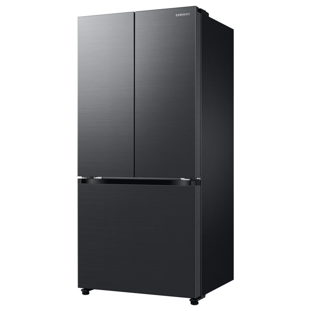 Samsung 17.5 Cu. Ft. 3-Door French Door Refrigerator in Black Caviar Matt, , large