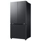 Samsung 17.5 Cu. Ft. 3-Door French Door Refrigerator in Black Caviar Matt, , large