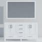 Lexora Home Jacques 60" Double Bathroom Vanity Cabinet Only in Dark Grey and 58" Mirror, , large