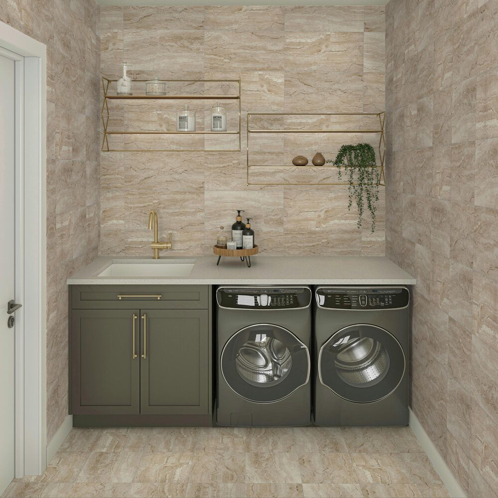 Dal-Tile Marble Attache Travertine 12&#39;&#39; x 24&#39;&#39; Porcelain Tile, , large