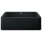 Blanco Ikon 33" Apron Single Bowl Farmhouse Sink in Coal Black, , large