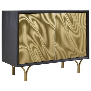 Ashley Tayner Accent Cabinet in Black and Gold, , large