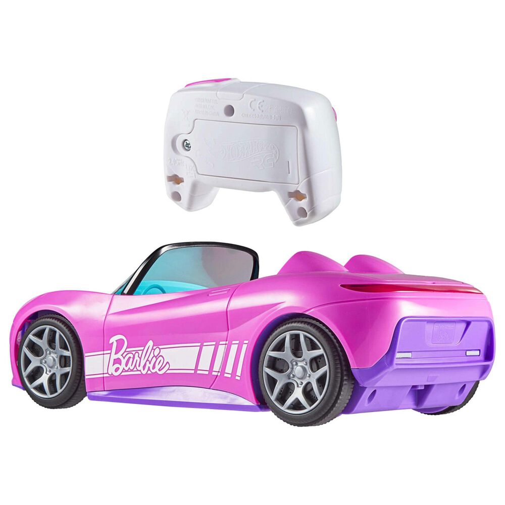 Barbie Convertible Battery-Powered Remote-Control Car Vehicle in Pink, , large