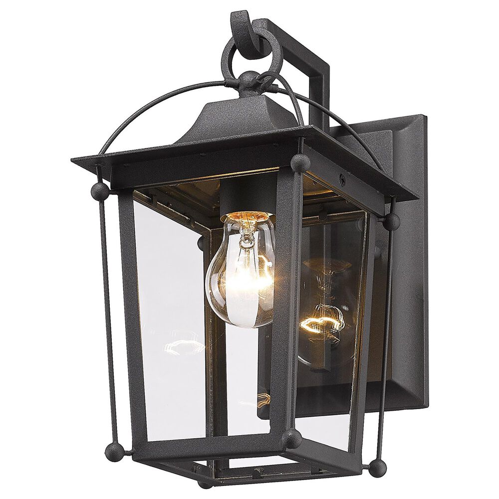 Golden Lighting Brigham Outdoor Medium Wall Sconce in Natural Black, , large