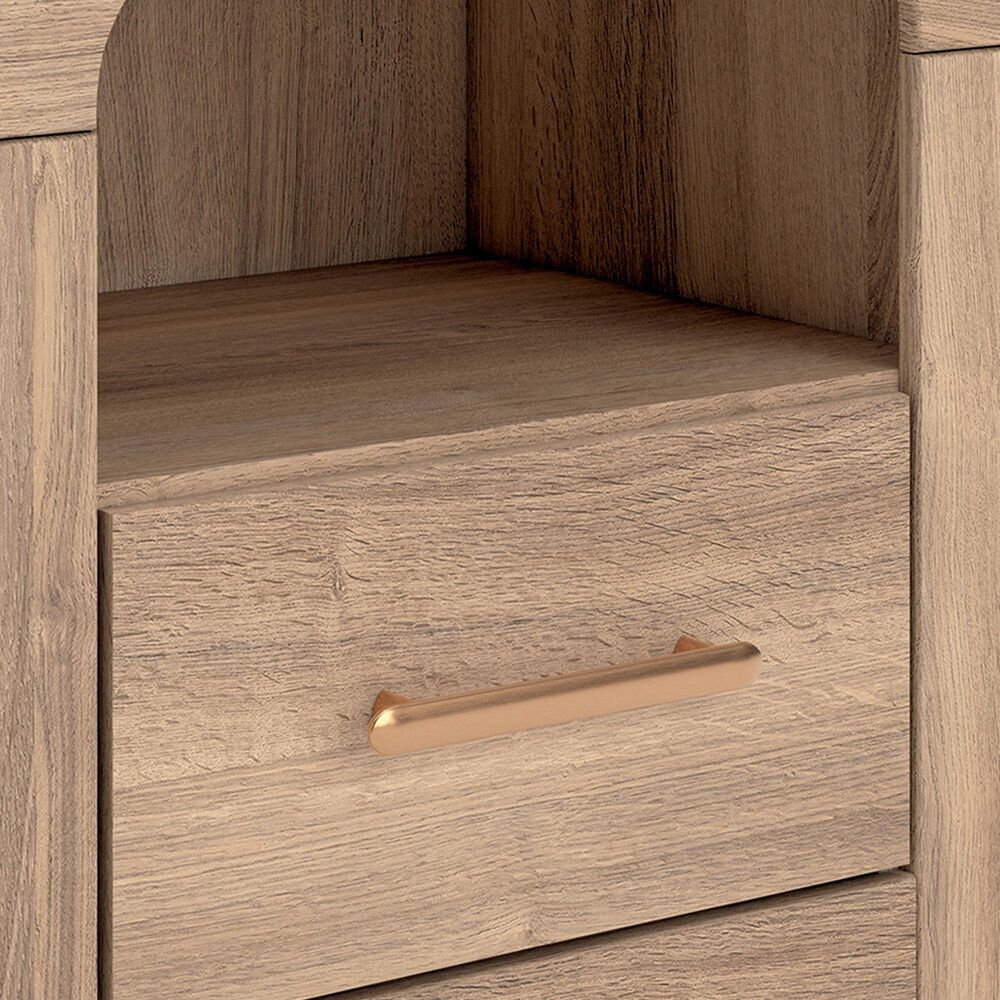 Ashley Kinlanni 1-Drawer Nightstand in Tan, , large