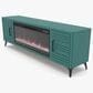 Legends Home Malibu 78" Fireplace TV Stand in Teal and Black, , large