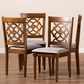 Baxton Studio Lylah Dining Chair in Grey and Walnut (Set of 4), , large