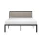The Monday Company Queen Metal and Upholstered Platform Bed with USB Ports in Black, , large
