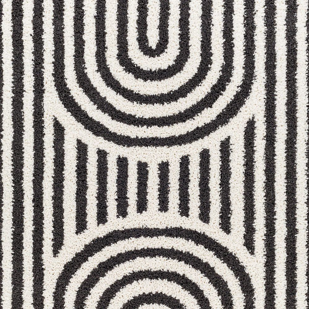 Surya Birmingham 6&#39;7&quot; x 9&#39; Ivory and Black Area Rug, , large