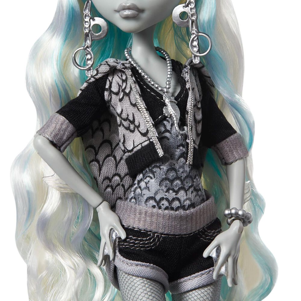 Monster High Reel Drama Doll - Lagoona Blue in Black and White, , large