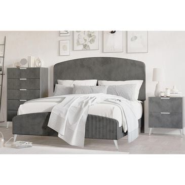 New Heritage Design Kailani 2-Drawer Nightstand in Gray, , large