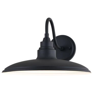 Vaxcel Tucson 13" 1-Light Outdoor Wall Sconce in Textured Black and Glossy White, , large