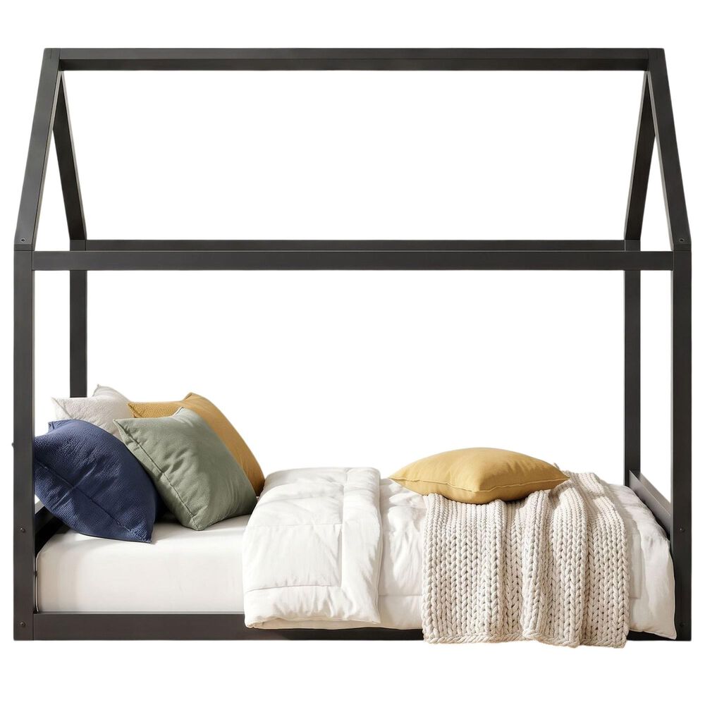 Mayberry Hill Sami Full Canopy Montessori Bed in Grey, , large
