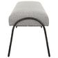 Uttermost Jacobsen Bench with Gray Cushion in Aged Black, , large