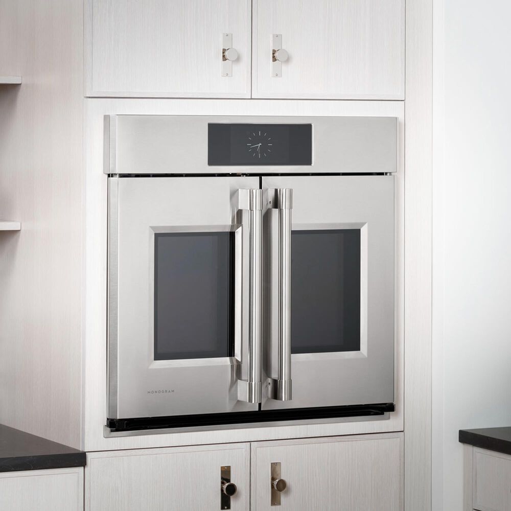 Monogram Statement 30&quot; French Door Electric Double Wall Oven in Stainless Steel, , large