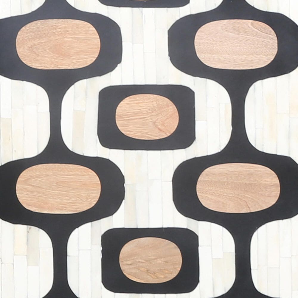 Bassett Mirror Company Paxton 4-Door Server in Ebony Mango, Ivory Bone, Natural Mango and Ant Brass, , large