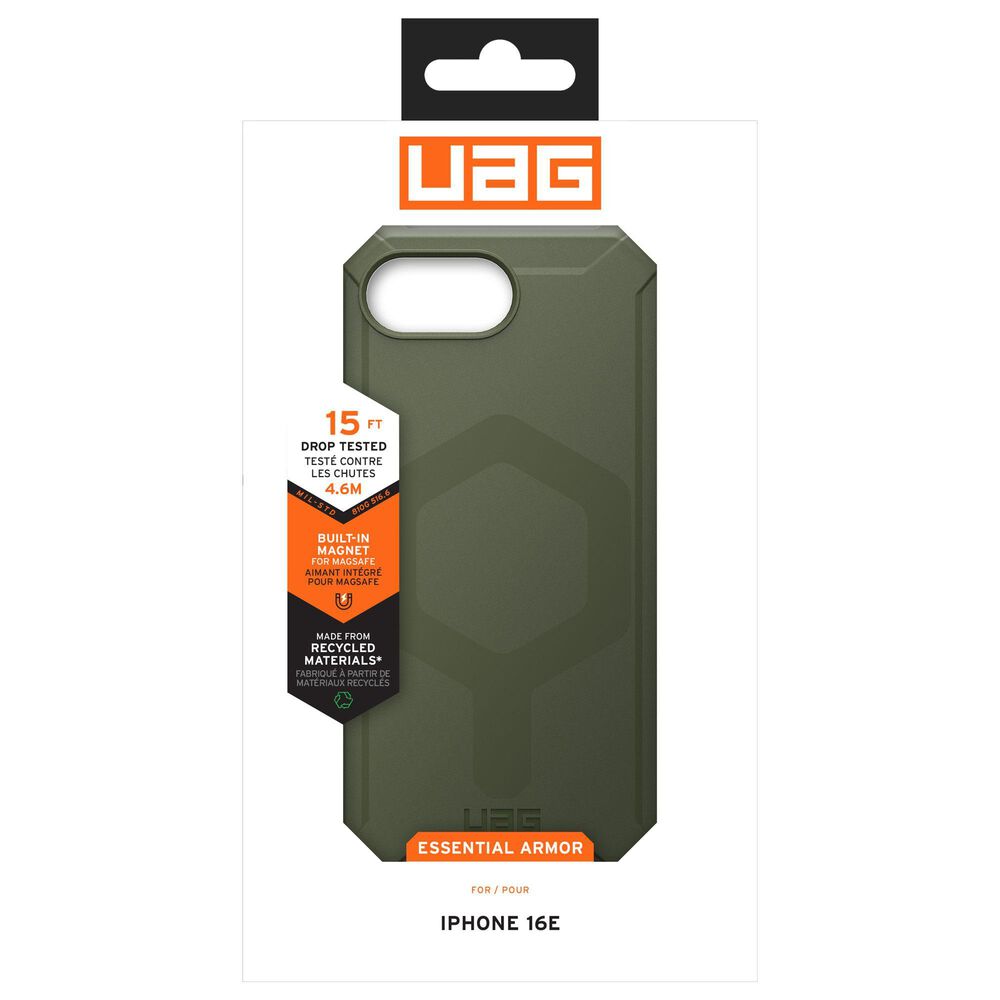 UAG Essential Armor MagSafe Case for Apple iPhone 16e in Olive Drab, , large