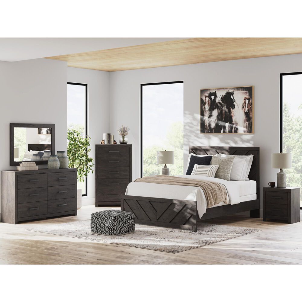 Ashley Prendonea 4-Piece Queen Bedroom Set in Dark Charcoal, , large