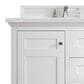 James Martin Vanities Palisades 36" Single Bathroom Vanity in Bright White with 3 cm Ethereal Noctis Quartz Top and Rectangular Sink, , large