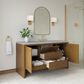 James Martin Hudson 60" Single Bathroom Vanity in Honey Oak with 3 cm Victorian Silver Silestone Top, Rectangular Sink and FreePower Wireless Charger, , large