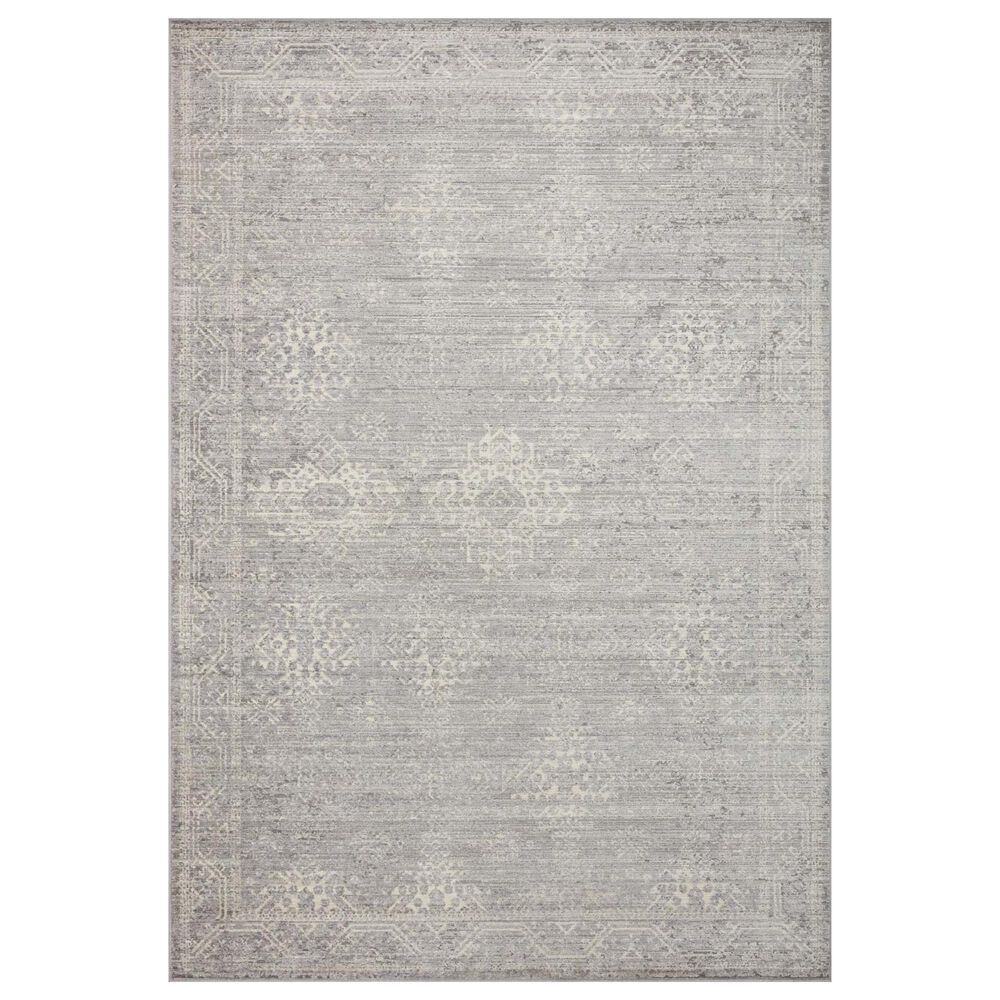 Loloi Indra 2"6" x 4" Silver and Ivory Area Rug, , large