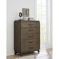 Urban Home Broderick 5-Drawer Chest in Wild Oats Brown, , large