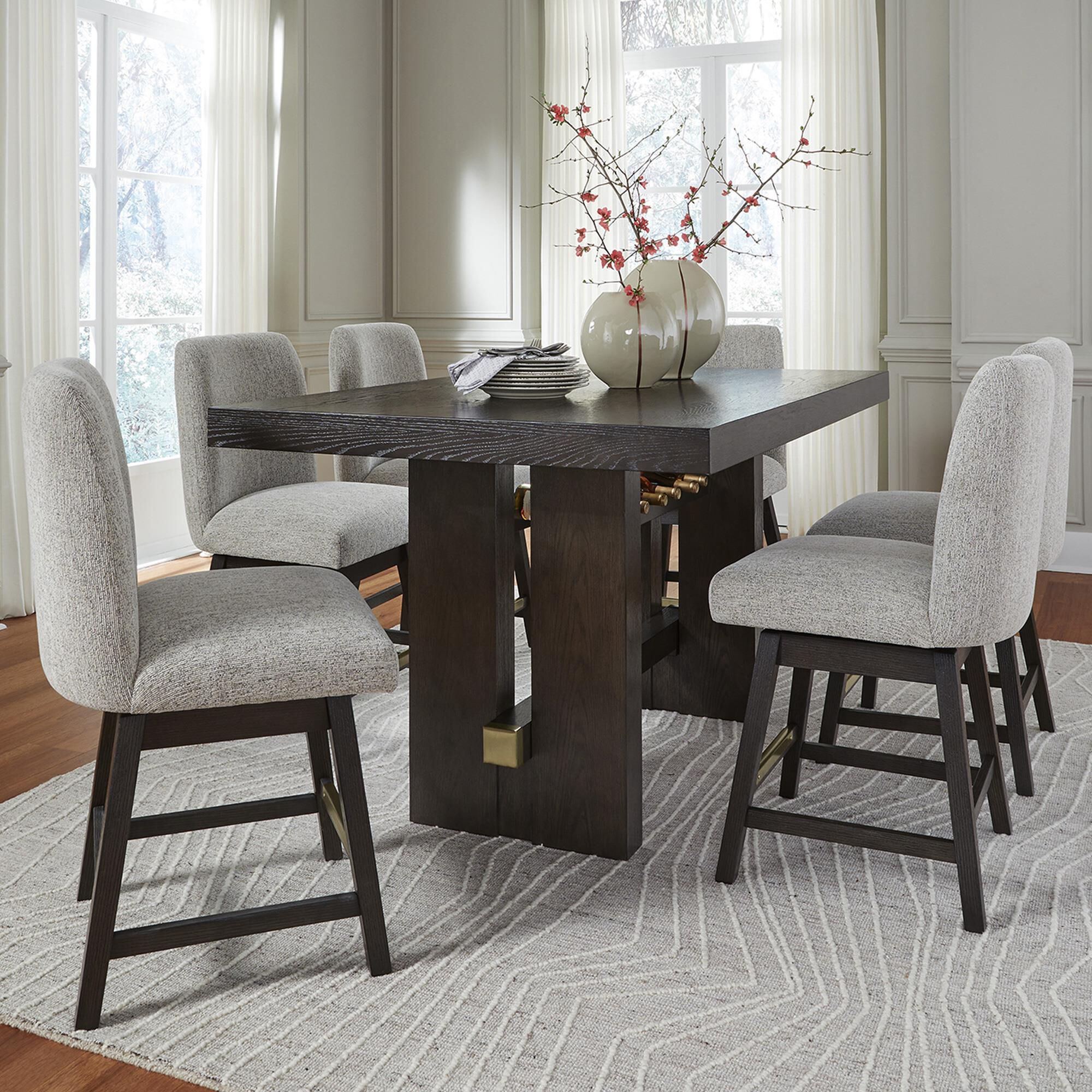 Millenium Burkhaus Counter Table and 6 Stools