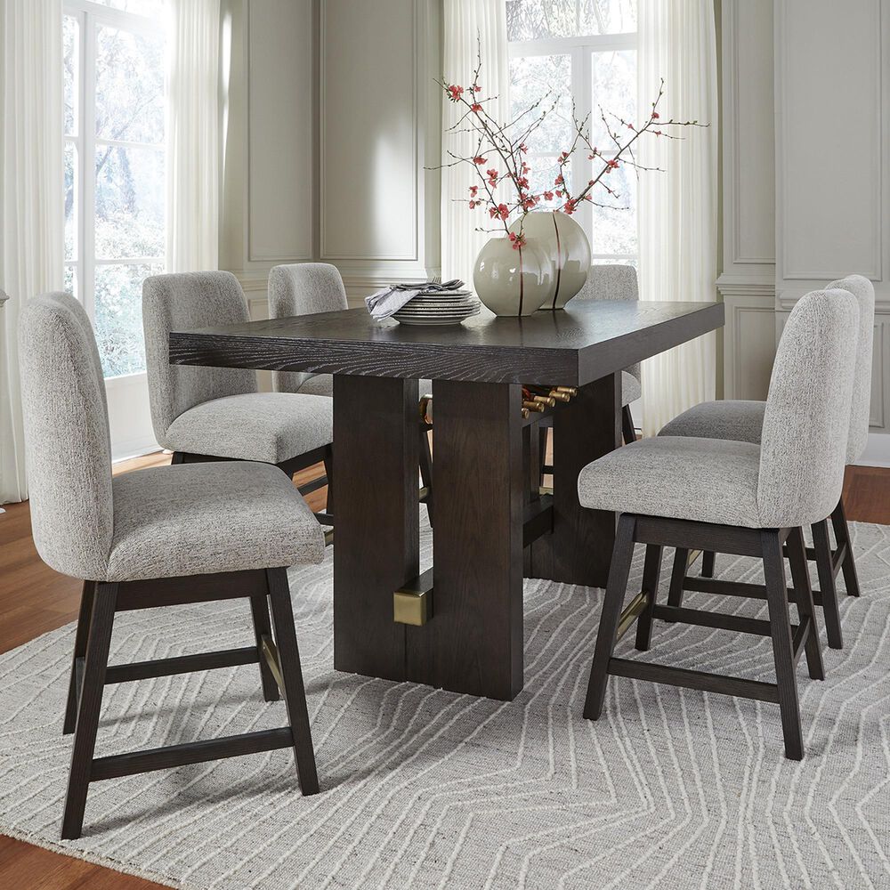 Millenium Burkhaus Counter Table and 6 Stools, , large
