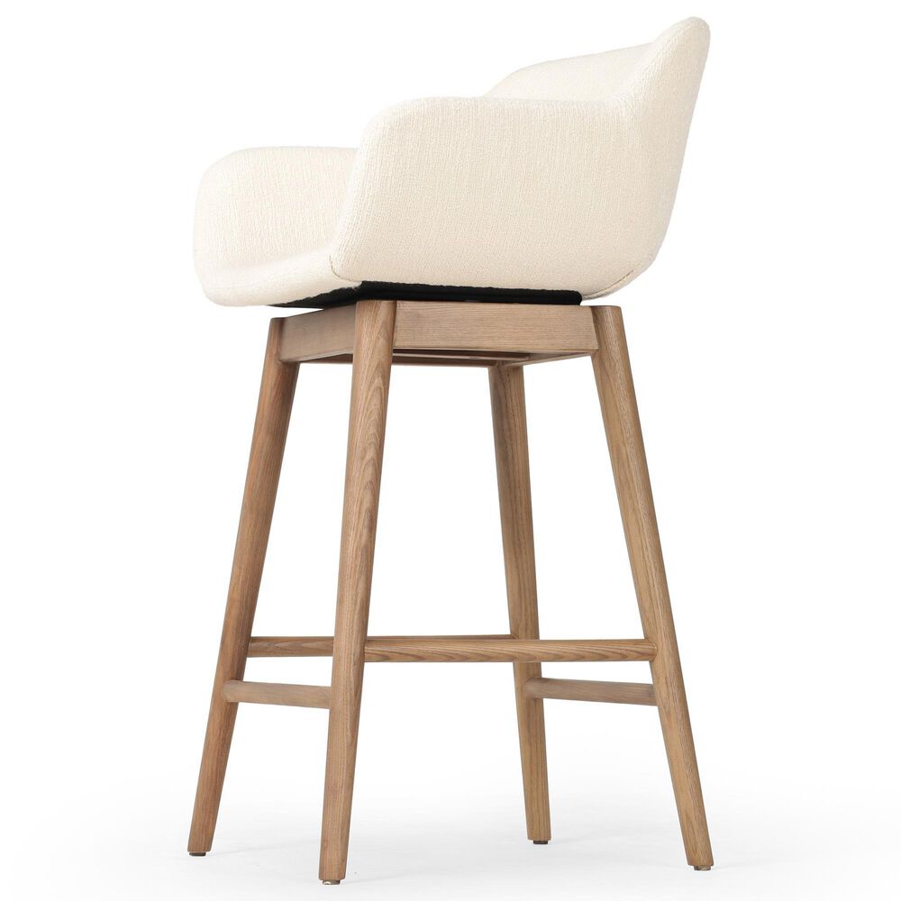 Four Hands Hannah Swivel Counter Stool in Amber Ash, , large