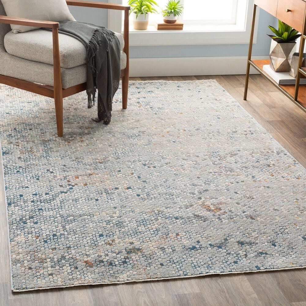 Surya Presidential Sage, Deep Teal, Ivory, Wheat and Orange 8&#39;10&quot; x 12&#39;10&quot; Area Rug, , large