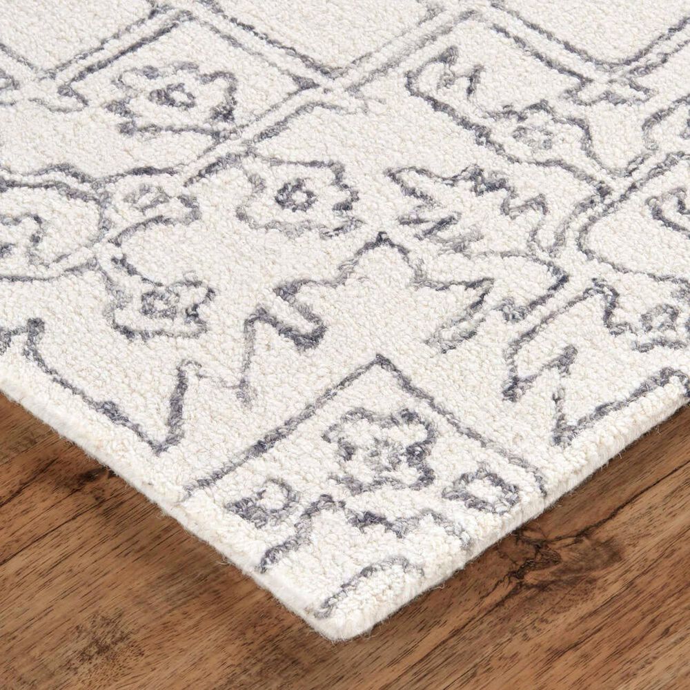 Feizy Belfort 8&#39; x 10&#39; Ivory and Charcoal Area Rug, , large