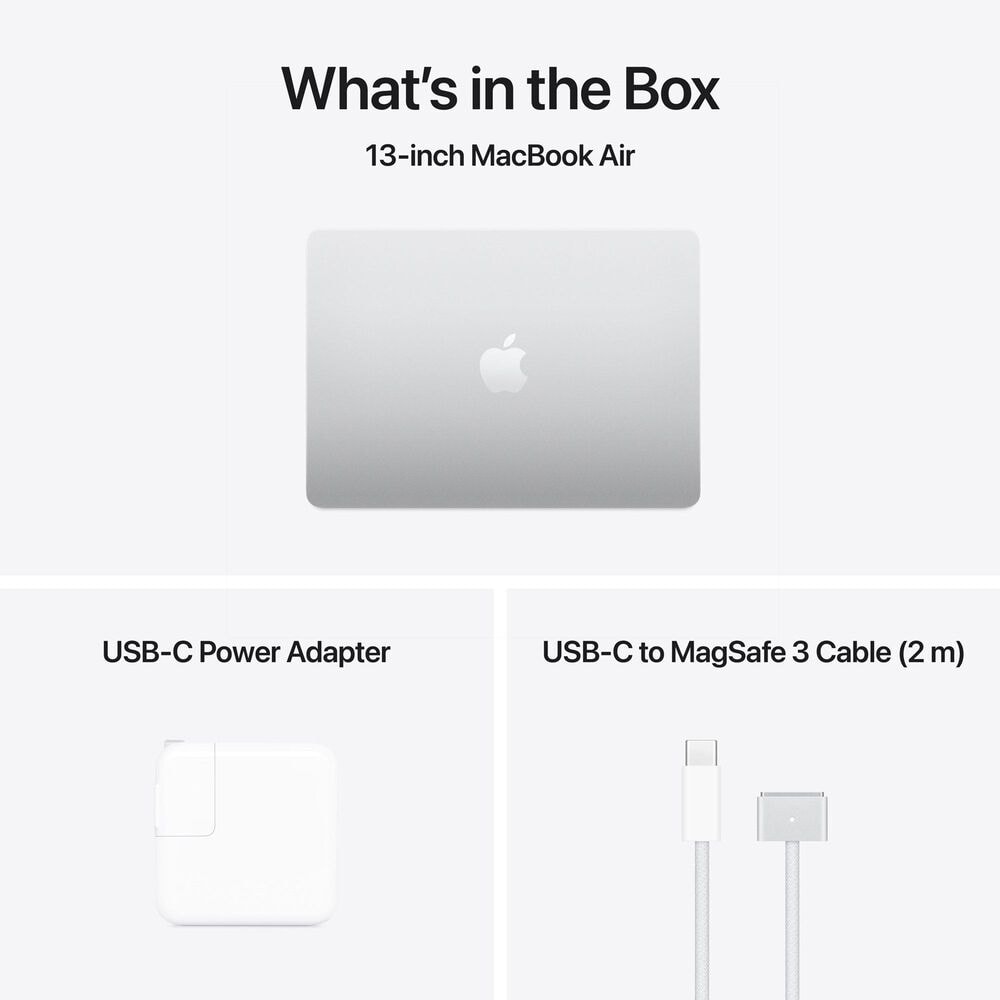 Apple MacBook Air 13-inch Laptop M4 chip - 10 Core CPU - 10 Core GPU - 24GB Memory - 512GB SSD - Silver &#40;Latest Model&#41;, , large