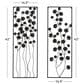 Maple and Jade 42" x 15" Metal Floral Wall Decor with Frame in Matte Black (Set of 2), , large