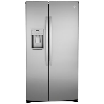 GE Appliances 21.8 Cu. Ft. Counter Depth Side by Side Refrigerator in Stainless Steel, , large