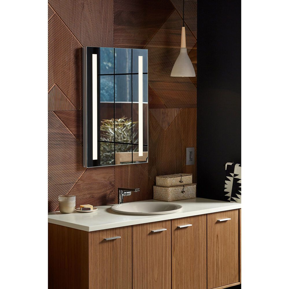 Kohler Verdera 20" x 30" Lighted Medicine Cabinet in Aluminum, , large