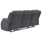 Ashley Observation Power Reclining Sofa with Drop Down Table in Steel Velvet, , large