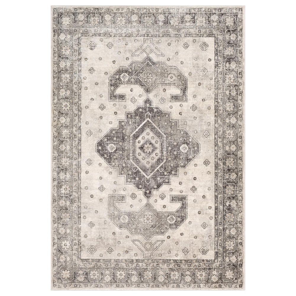 Surya Indigo IGO-2322 7'9" x 10'3" Gray, Black and White Area Rug, , large