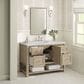 James Martin Vanities Breckenridge 48" Single Vanity in Whitewashed Oak with 3 cm Carrara White Marble Top, , large