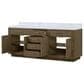 Lexora Home Abbey 84" Double Bathroom Vanity in Grey Oak with 2 cm White Carrara Marble Top and Rectangular Sinks, , large